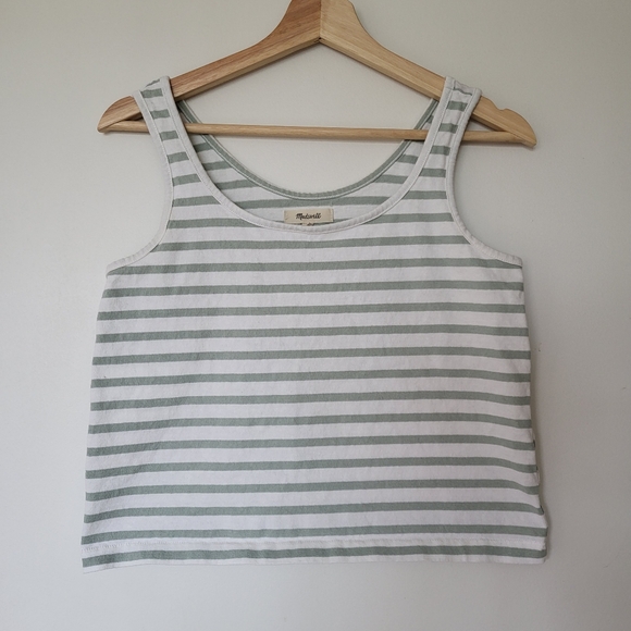 Madewell Summer Tank Top Boxy Crop Top Stripe Size XS - Picture 4 of 13